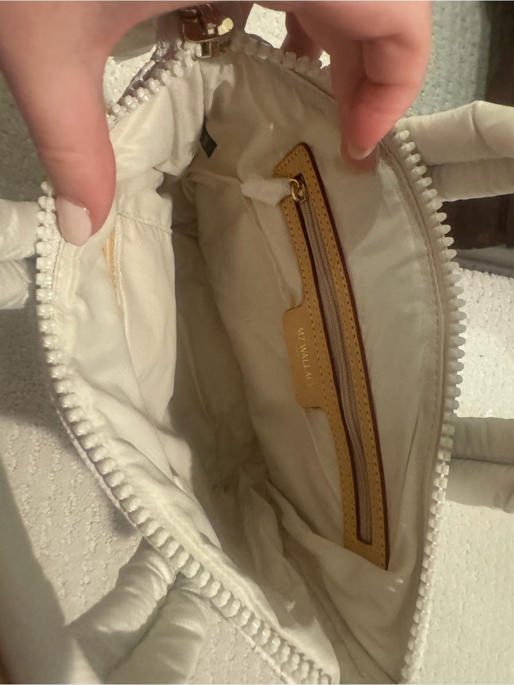 MZ Wallace White & Red Quilted Mini Purse - Picture 5 of 5